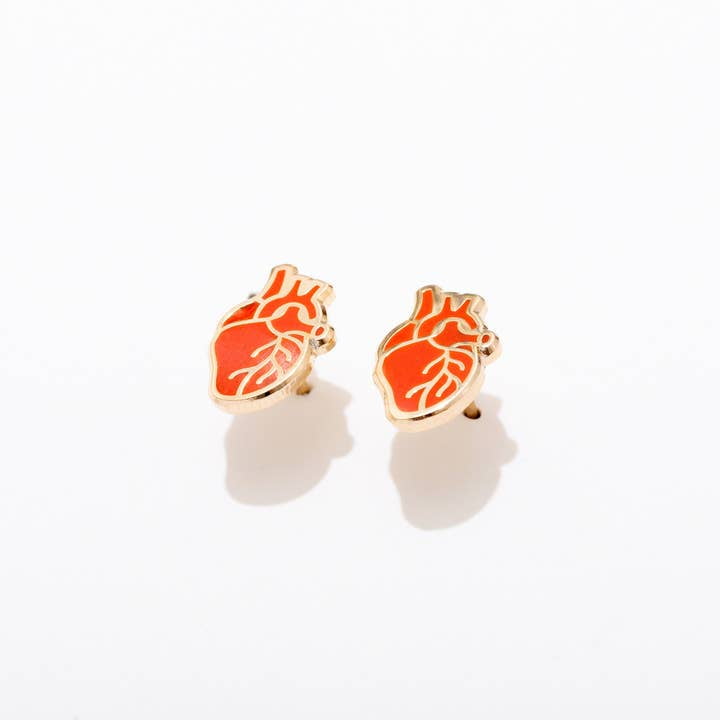 Anatomical Heart Studs | Larissa Loden - Jewelry - Earrings