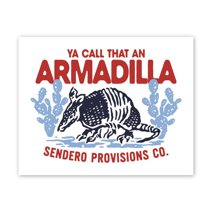 Armadilla Sticker | Sendero Provisions Co. - Stickers