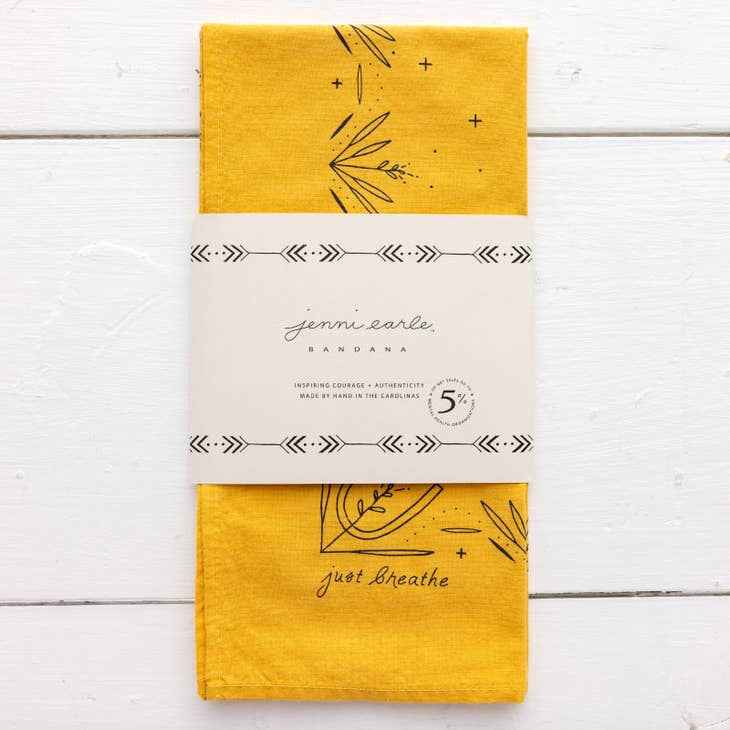 Bandana | ’just Breathe’ | Jenni Earle - Accessories