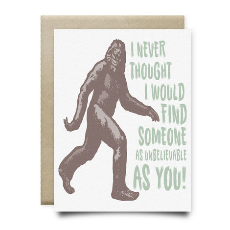 Bigfoot Unbelievable Card | Anvil Cards - Cards