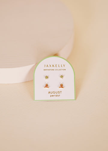 Birthstone Earrings | Jax Kelly - August | Peridot