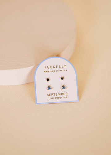 Birthstone Earrings | Jax Kelly - September | Blue Sapphire