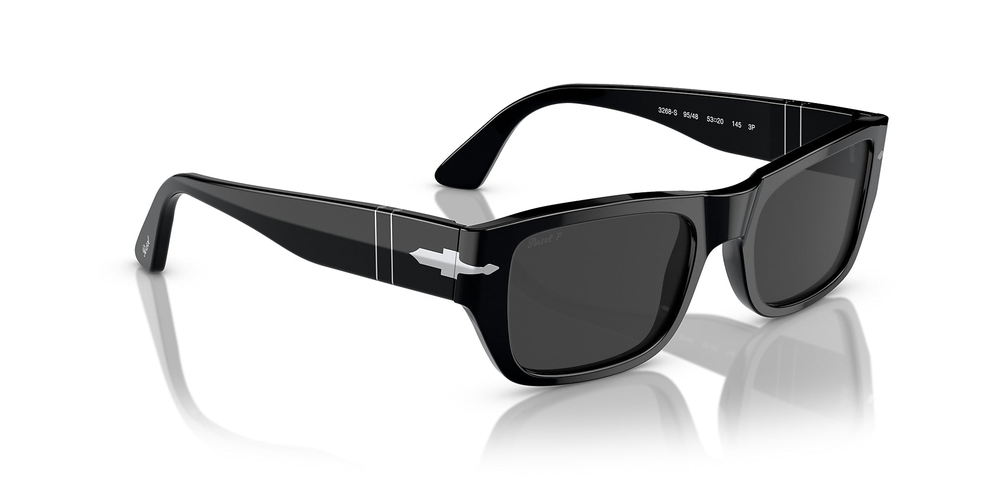 Black Polar Black Persol 0PO3268S Sunglasses Original Glam Rock Style Ballad of the Bird Dog