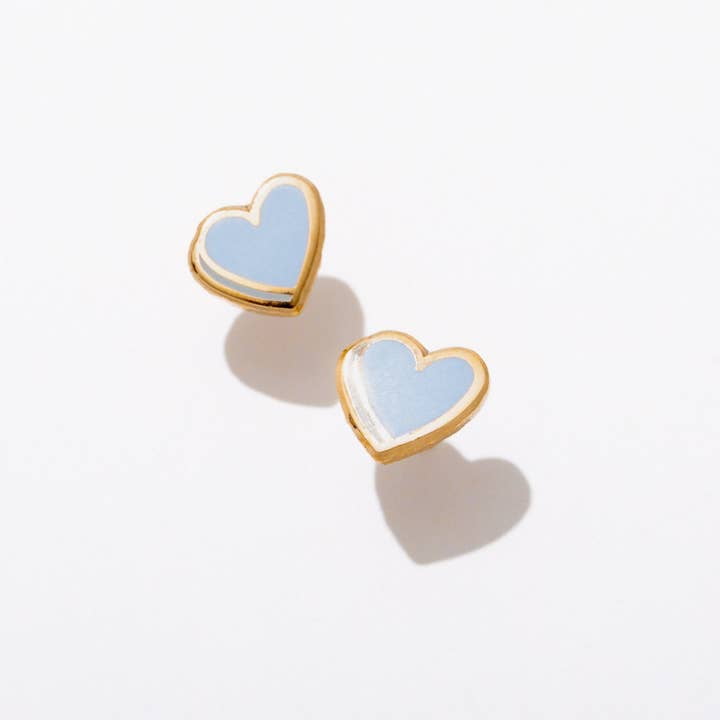 Candy Heart Enamel Studs | Larissa Loden - Jewelry