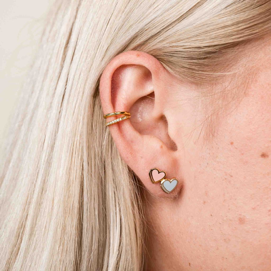 Candy Heart Enamel Studs | Larissa Loden - Jewelry