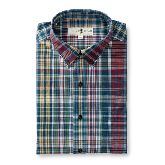 Cotton Slub Reid Plaid Shirt (large) | Duck Head - Collard