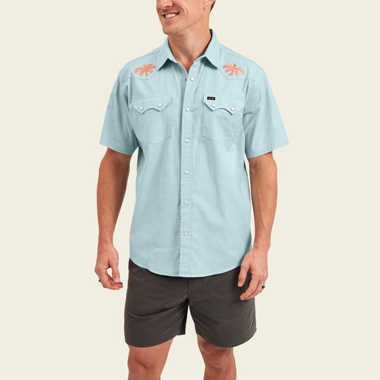 Crosscut Deluxe Shortsleeve | Fronds: Nile Blue | Howler