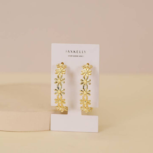 Earrings | Daisy Chain Hoop | Jaxkelly - Jewelry - Daisy