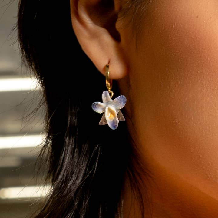 Earrings | Earth Angel Orchid | Peter and June - Jewelry