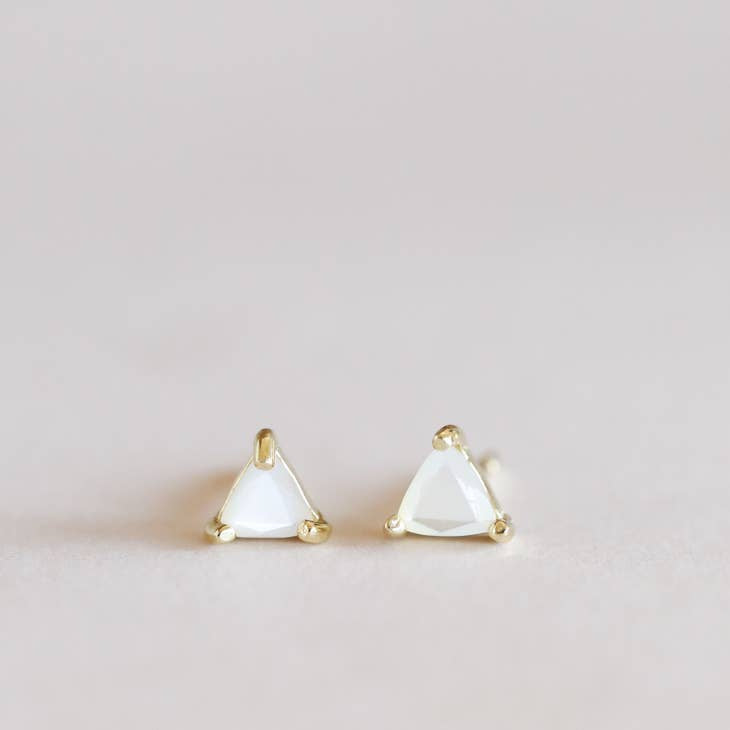 Earrings | Mini Energy Gem - Mother Of Pearl | Jaxkelly -