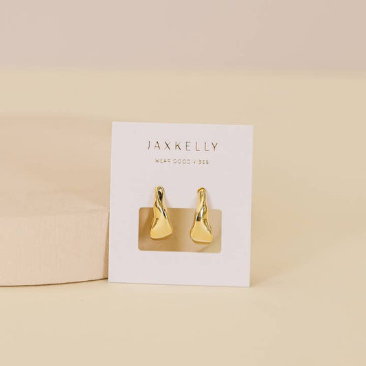 Earrings | Small Gold Ripple | Jaxkelly - Jewelry - Good