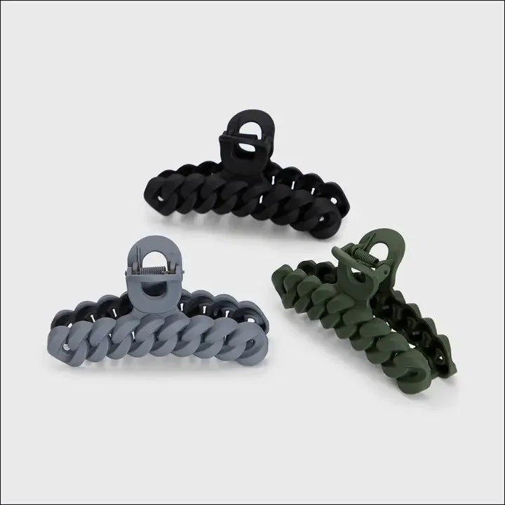 Eco-friendly Chain Claw Clip 3pc Set | Kitsch - Accessories