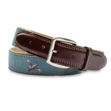 Embroidered Leather Belt | Duck Head - 34 - Leather Goods