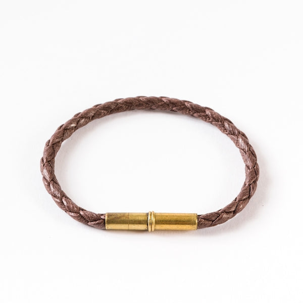 Flint Single Waxed Canvas Bracelet | Tres Cuervos - Brown