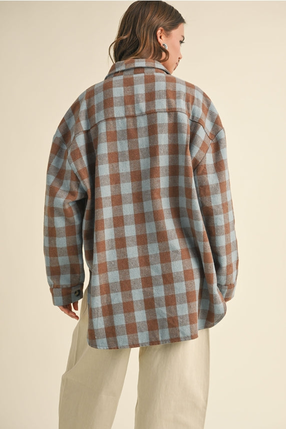 Grid Pattern Shacket | Miou Muse - Apparel - Apparel