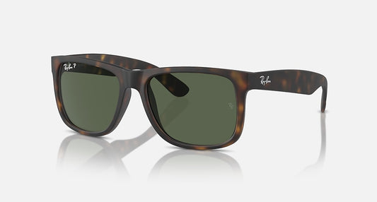 Justin Rubber | Light Havana with Green Gradient | Ray Ban