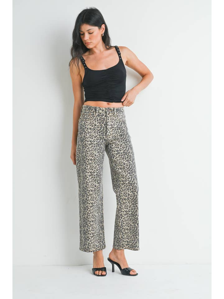 Leopard Vintage Straight Jeans | Jbd - Apparel - Blue Jeans