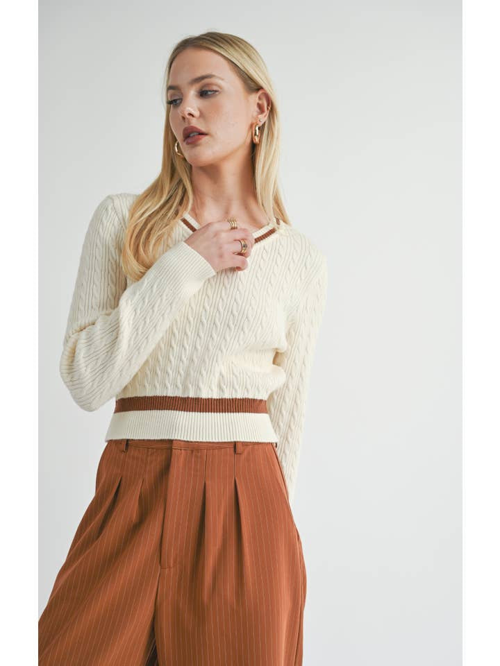 Lois Cable Sweater | Sage the Label - X-small - Apparel