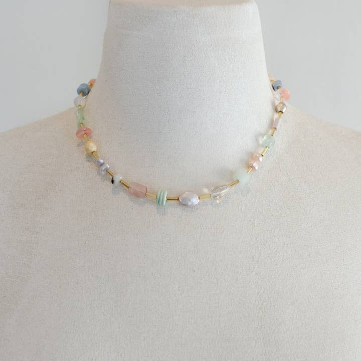 Mariposa Beaded Necklace | Jill Makes - Pastel - Jewelry