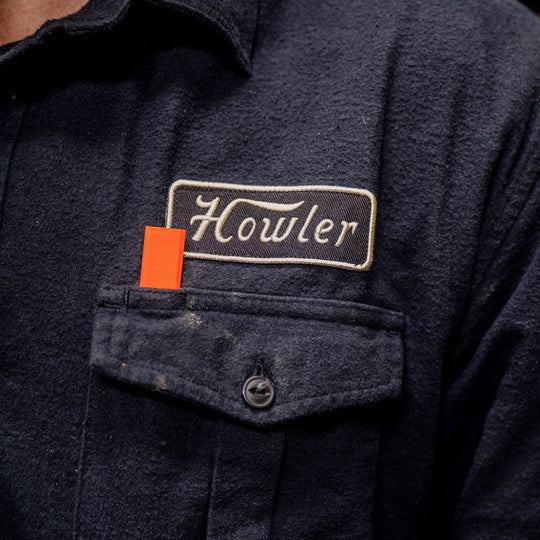 Miter Work Flannel in Trade Blue | Pleated Chest Pockets | Howler