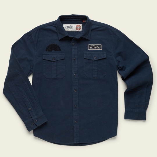 Miter Work Flannel | Trade Blue | Howler Brothers - Small