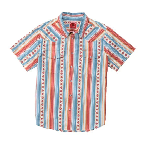 Serape Pearl Snap Short Sleeve | Sendero - Sedona Red / s