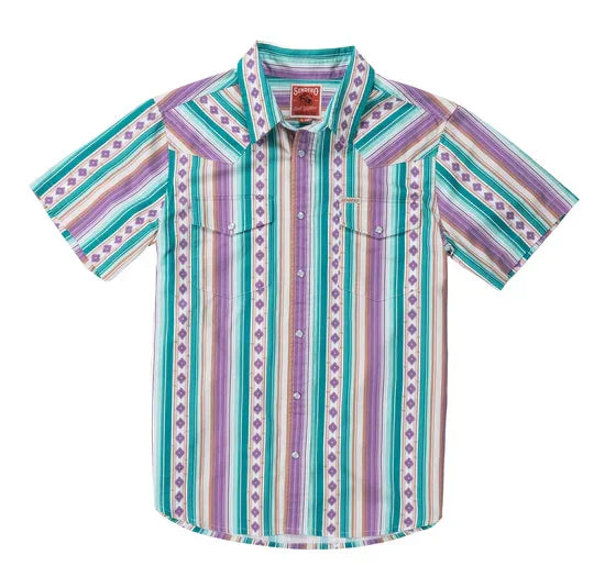 Serape Pearl Snap Short Sleeve | Sendero - Spring Sage / s