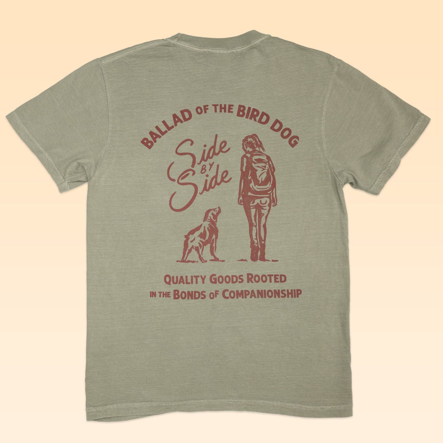 Shop Shirt | Side by | Ballad of the Bird Dog - Sandstone