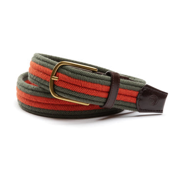 Striped Braided Belt | Duck Head - 34 - Leather Goods