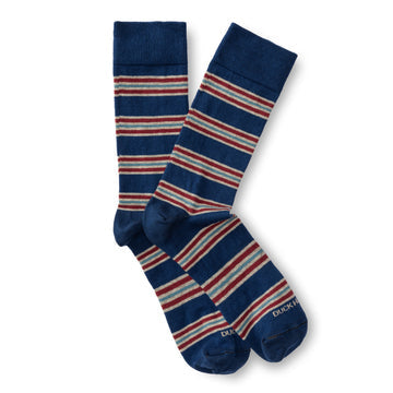 Striped Logo Sock | Duck Head - Legion Blue - Apparel