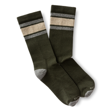 Striped Logo Sock | Duck Head - Olive - Apparel - Apparel