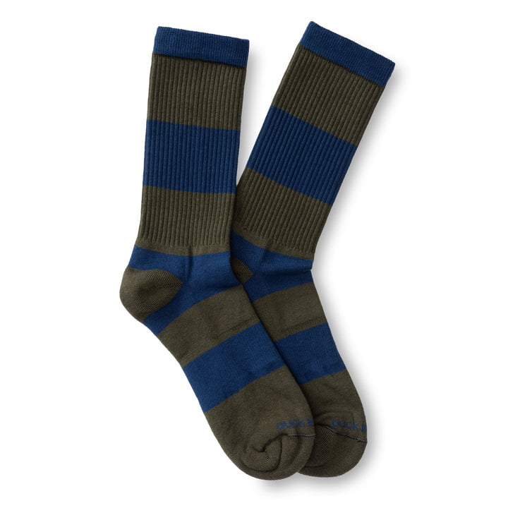 Striped Ribbed Sock | Duck Head - Olive - Apparel - Socks