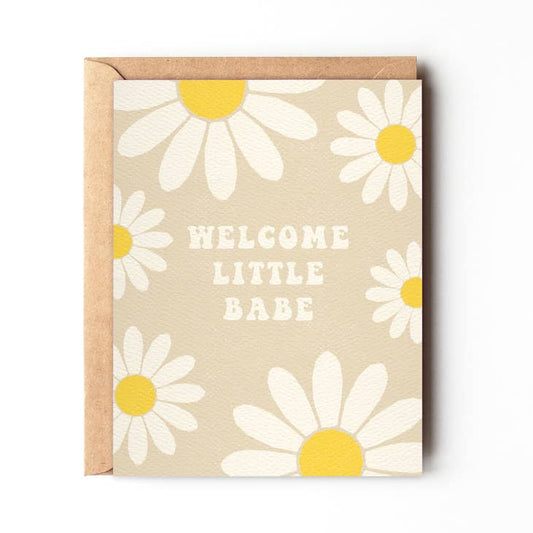 Welcome Little Babe | Daydream Prints - Cards And