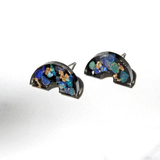 Earrings | Confetti Rainbow | Cameoko - Jewelry - Black Opal