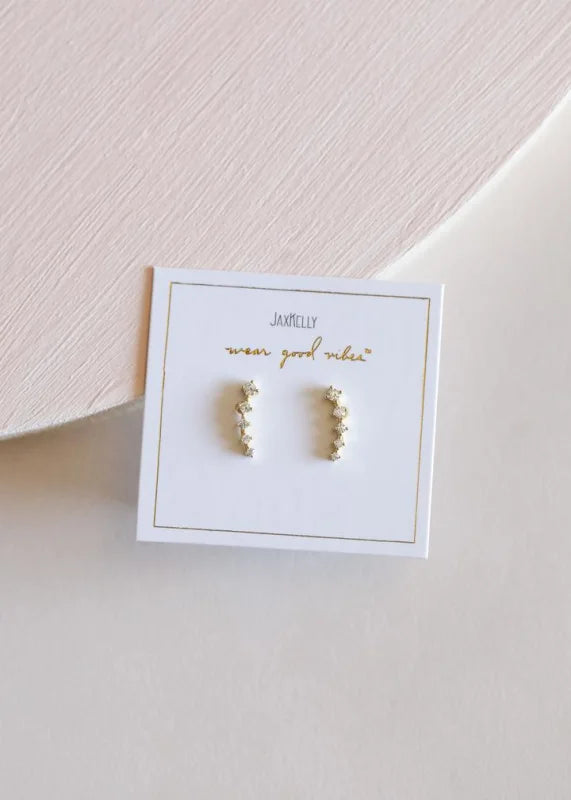 Earrings | White Crawlers | Jaxkelly - Jewelry - Crawler -