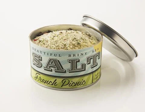 French Picnic Sea Salt In a Tin By Beautiful Briny Sea