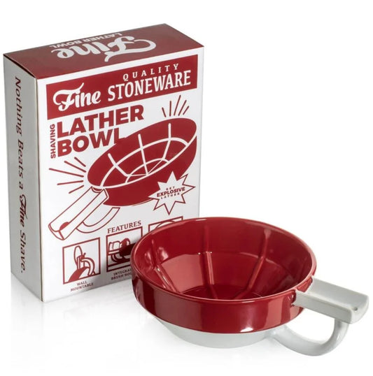 Lather Bowl | Fine Accoutrements - Red/white - Men’s