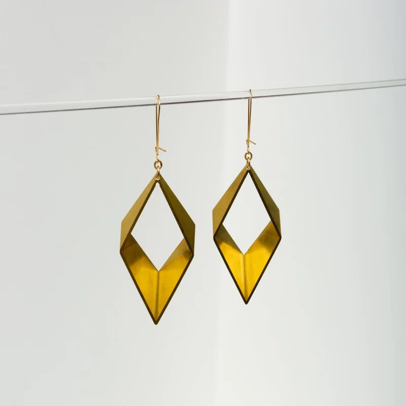 Open Brass Diamond Earrings | Larissa Loden - Jewelry -