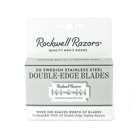 Stainless Steel Rockwell Razors Badge Featuring ’rol Razors