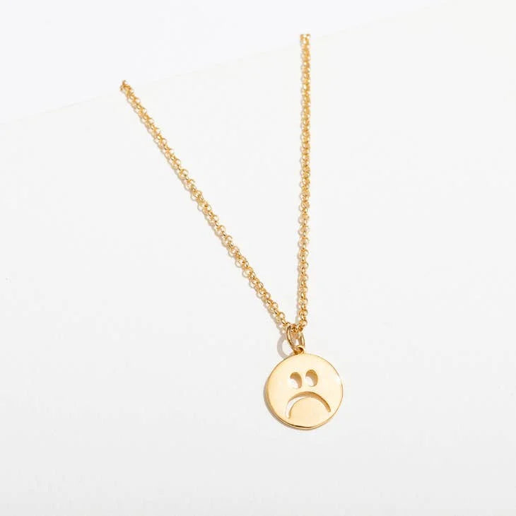 Sad Face Necklace | Larissa Loden - Jewelry - Larissa Loden