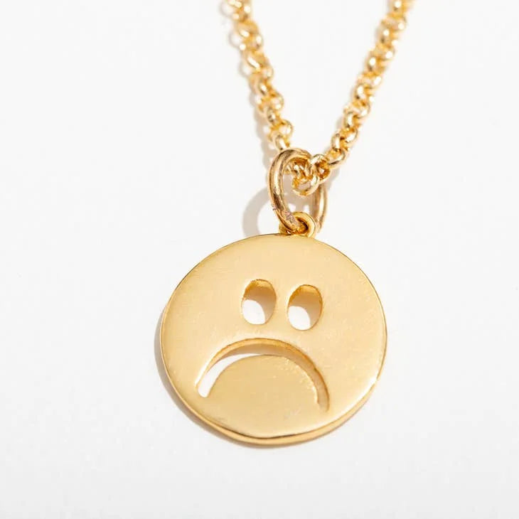 Sad Face Necklace | Larissa Loden - Jewelry - Larissa Loden